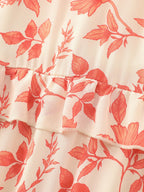 Floral Ruffled Edge Tiered Maxi Dress
