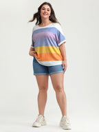 Multi-Color Supersoft Round Neck Knit Top