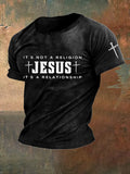 Men's Jesus It's Not A Religion It's A Relationship Print T-Shirt