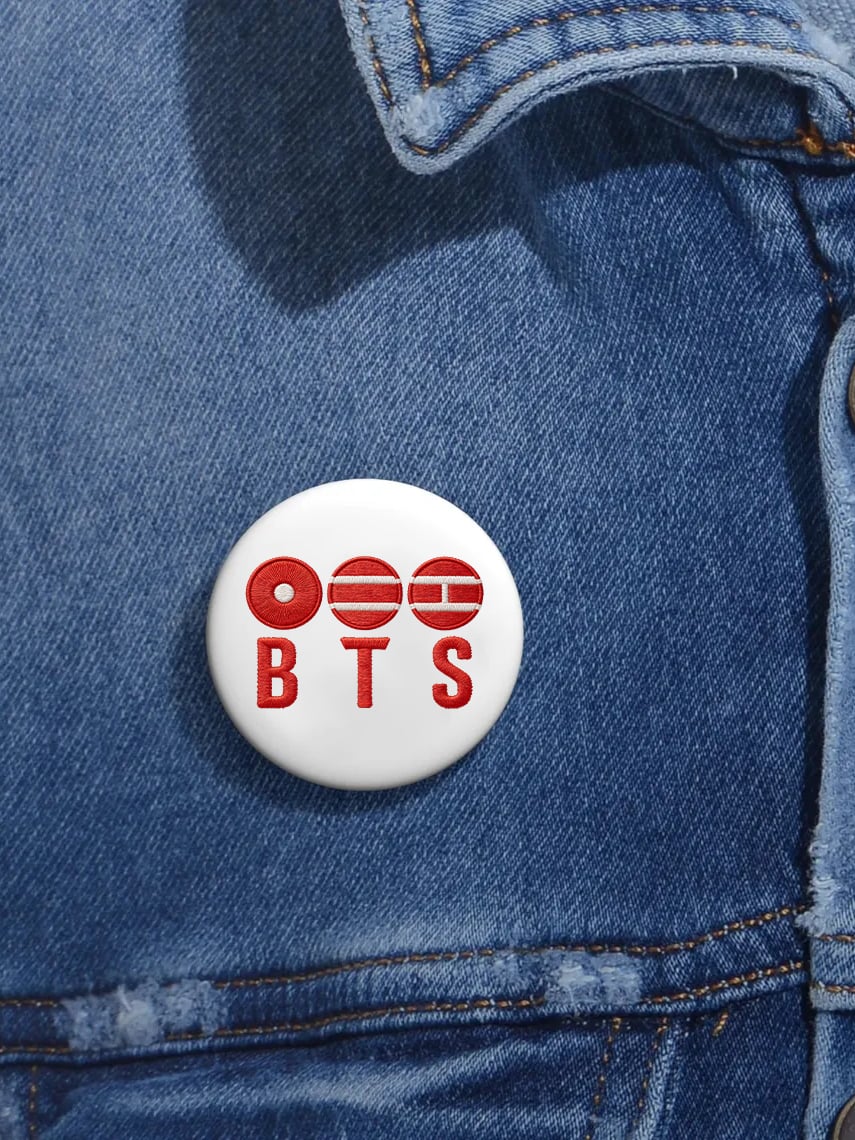 Unisex BTS Fan Print Brooch For