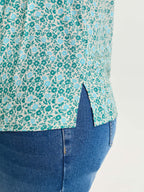 Floral Print Square Neckline Blouse