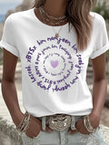 Women's K-pop  Print Casual T-Shirt