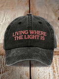🔥Buy 3 Get 15% Off🔥Unisex Faith "Live Where There Is Light" Print Baseball Cap