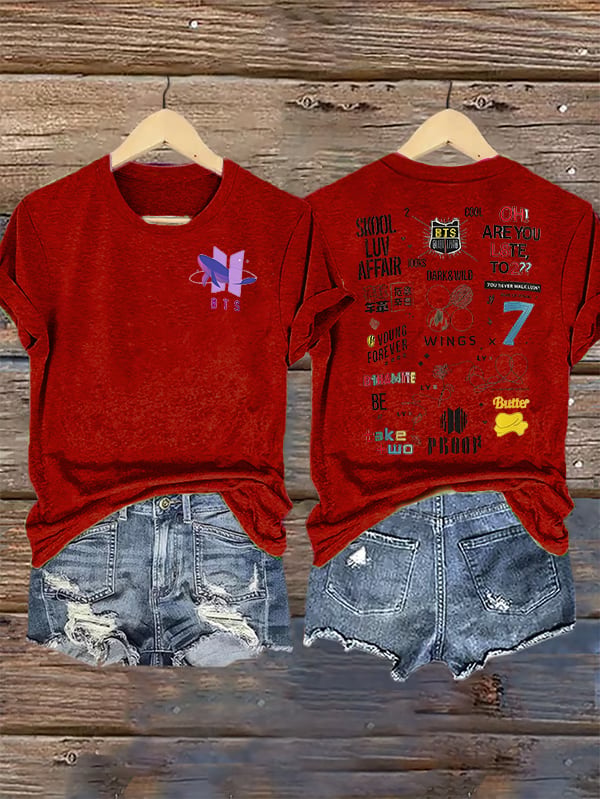 Women's  BTS Print T-Shirt