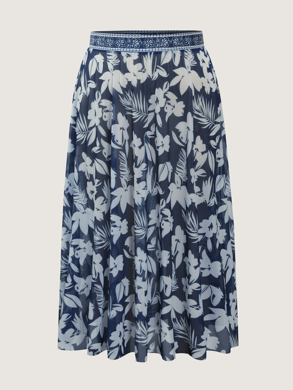 Sarong Set Tropical Print One-Piece Swim