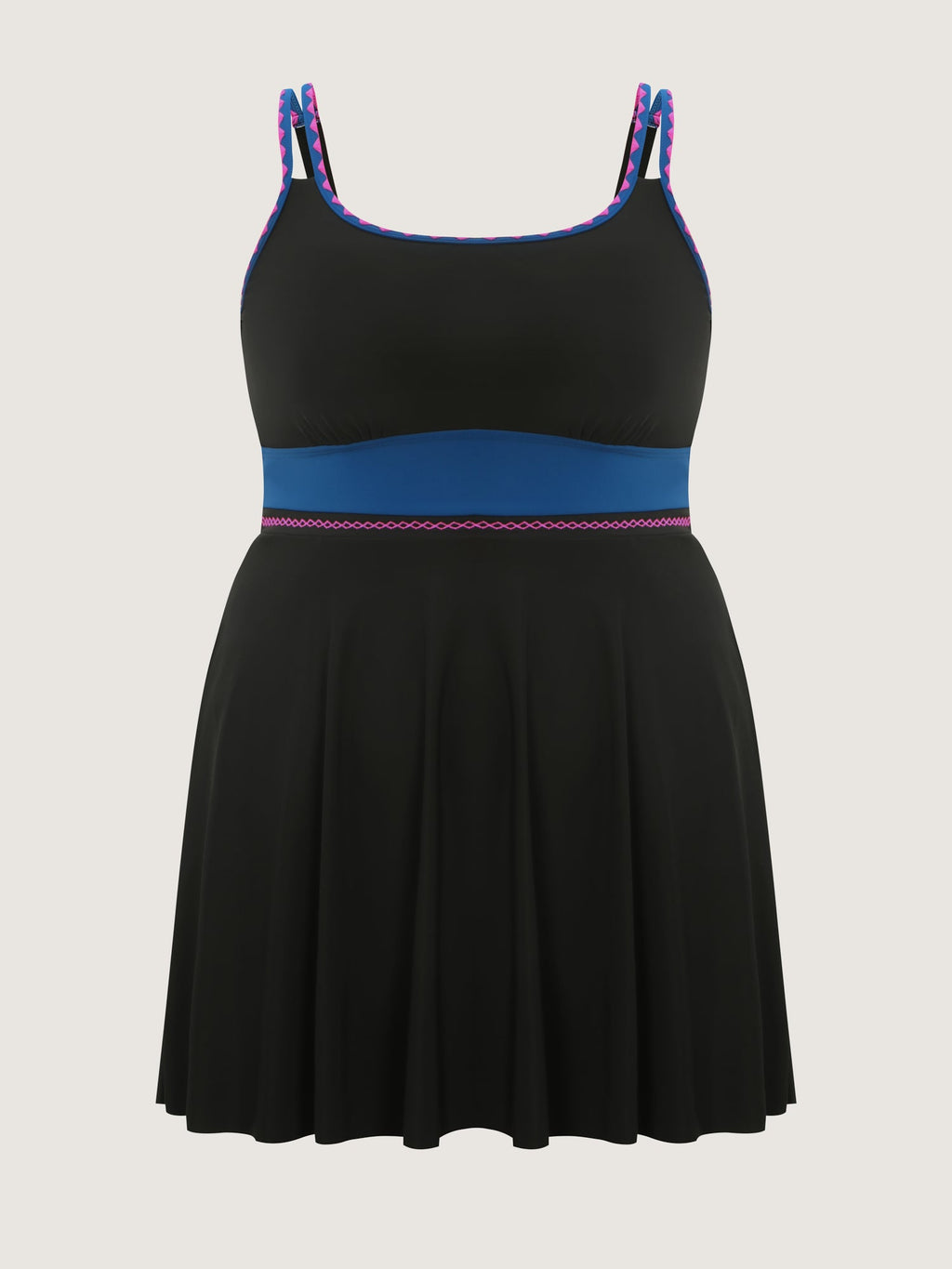 Anti-Float Tie Lace Pockets Swim Dress