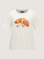 Supersoft Butter Croissant Print Lounge Set