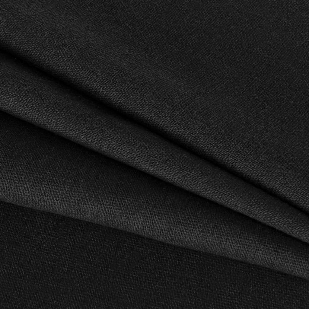 20 PCS Linen Embroidery Fabric, Pre-Cut Solid Color 5 Different Sizes 5.9 to 19.6inch Embroidery Cloth Fabric Squares, Needlework Sewing Quilting Cloth for DIY Garment Crafts Project, Black