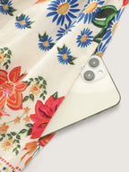 Large Floral Print Shirred Cami Maxi Dress