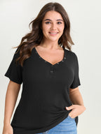 Supersoft Metal Studs Neckline T-Shirt