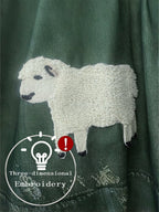 Women's Summer Faith Grassl And Lamb Print  Top