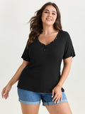 Supersoft Metal Studs Neckline T-Shirt