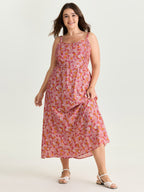 Supersoft Floral Print Cami Midi Dress