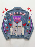 Women's Retro Music Art Print Jacket