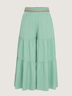 Tiered Shirred Waist Flare Pants