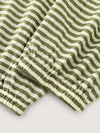 Striped Print Cuffed Hem Pants