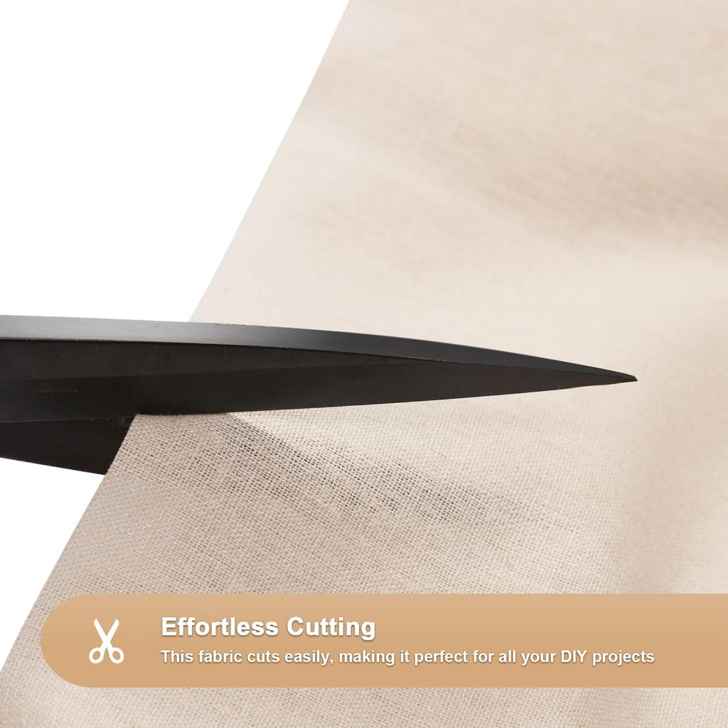 0.5 Yard Natural 55% Linen 45% Rayon Fabric by The Yard, 5.6 oz