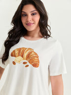 Supersoft Butter Croissant Print Lounge Set