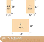 0.5 Yard Natural 55% Linen 45% Rayon Fabric by The Yard, 5.6 oz