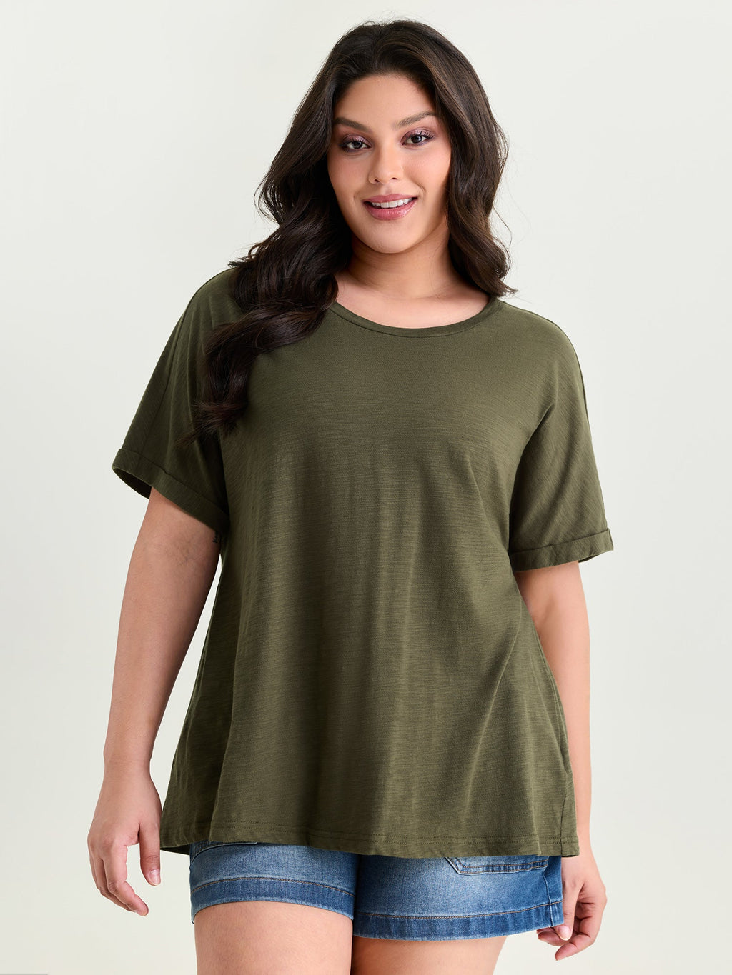 Cotton Open Back Detail T-Shirt