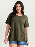 Cotton Open Back Detail T-Shirt