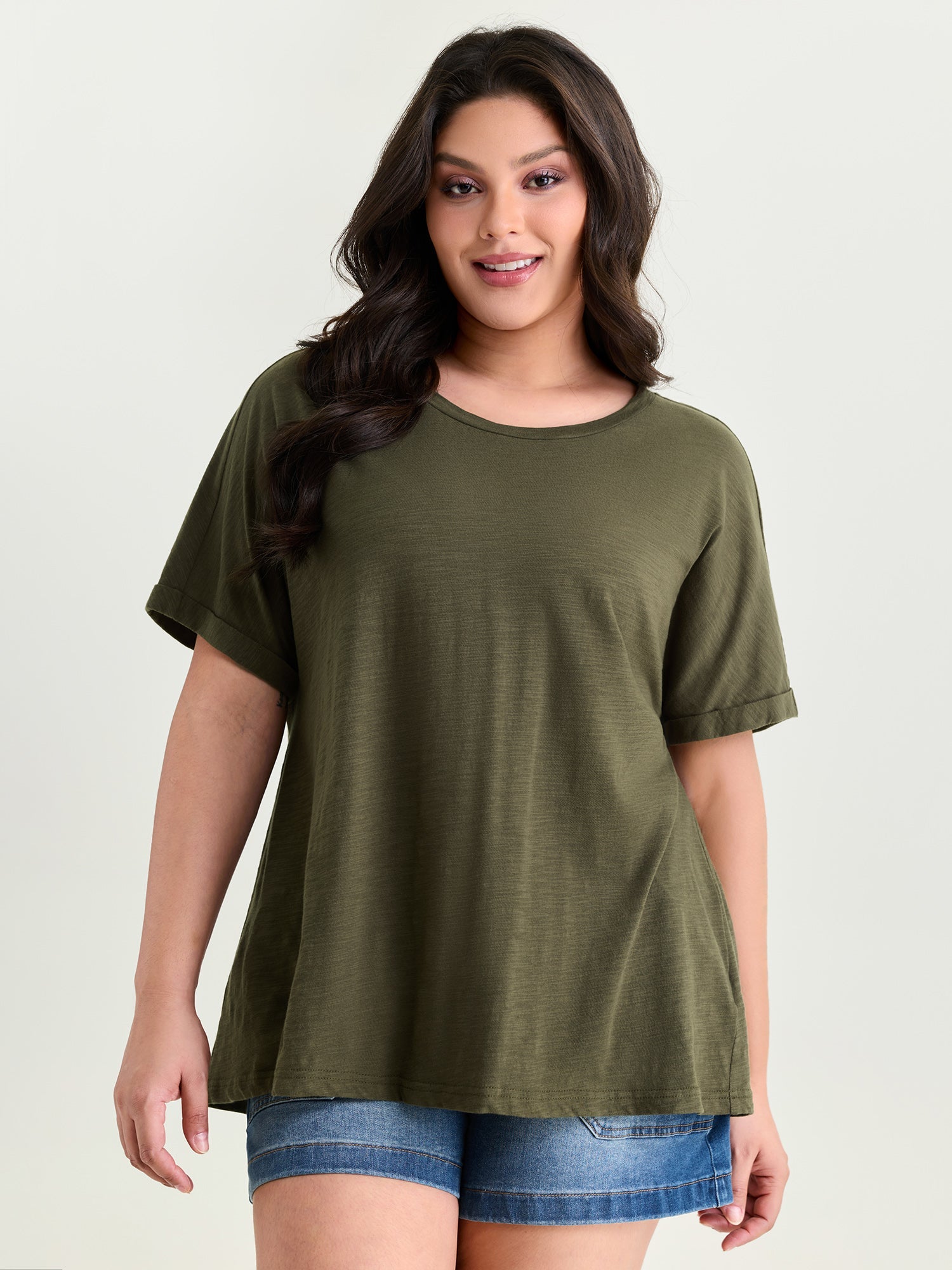 Cotton Open Back Detail T-Shirt