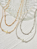 Women's  Double Vintage Fashion Alloy Cross Necklace