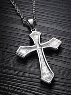 Men's Gothic Cross Faith Necklace
