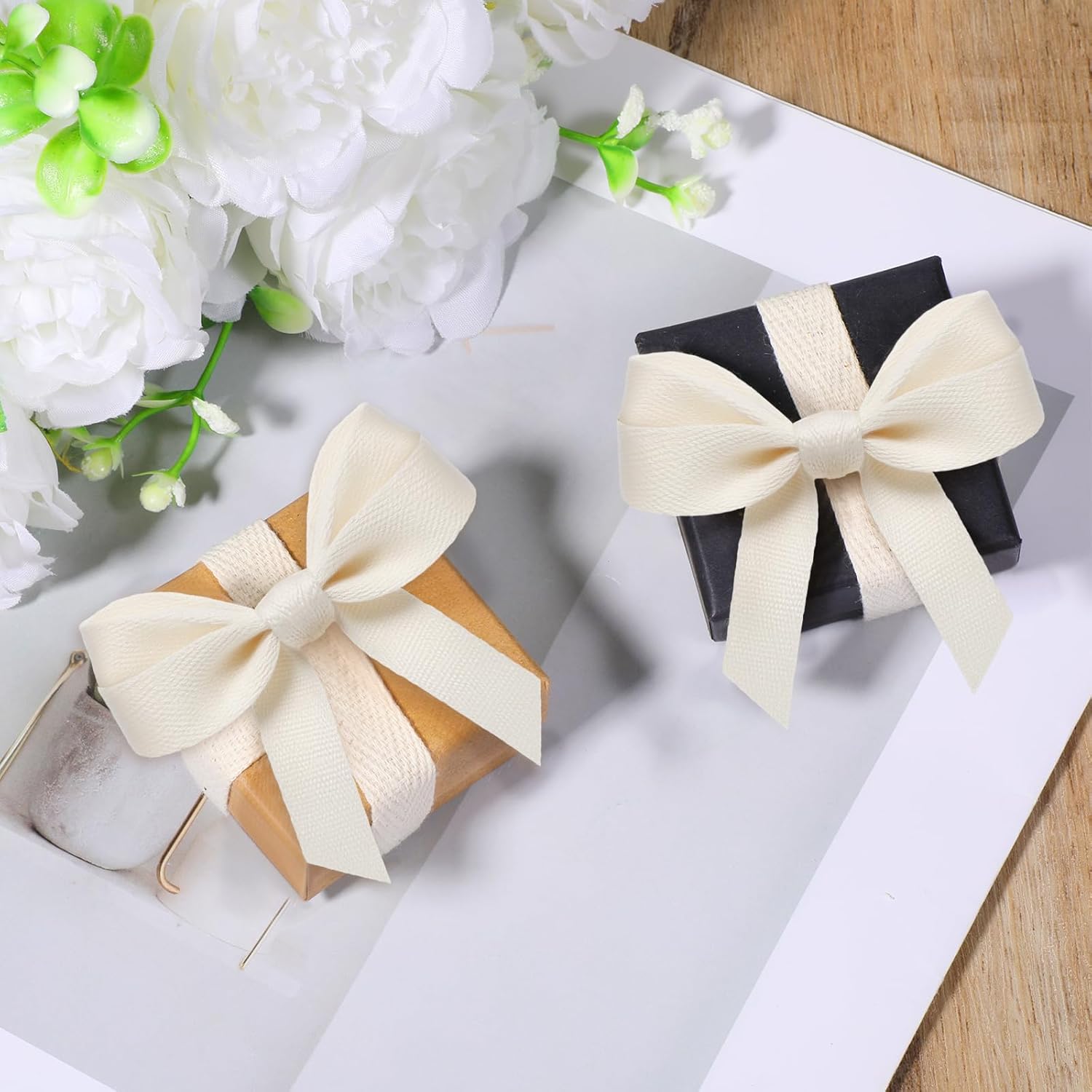 Cotton Twill Tape Ribbon, 1/2 Inch 54.7 Yards Soft Natural Herringbone Webbing, Beige Linen Fabric Ribbon, Roll Bias Binding Tape Binding Ribbons Webbing Tapes Trimming for DIY Crafts Sewing Knit