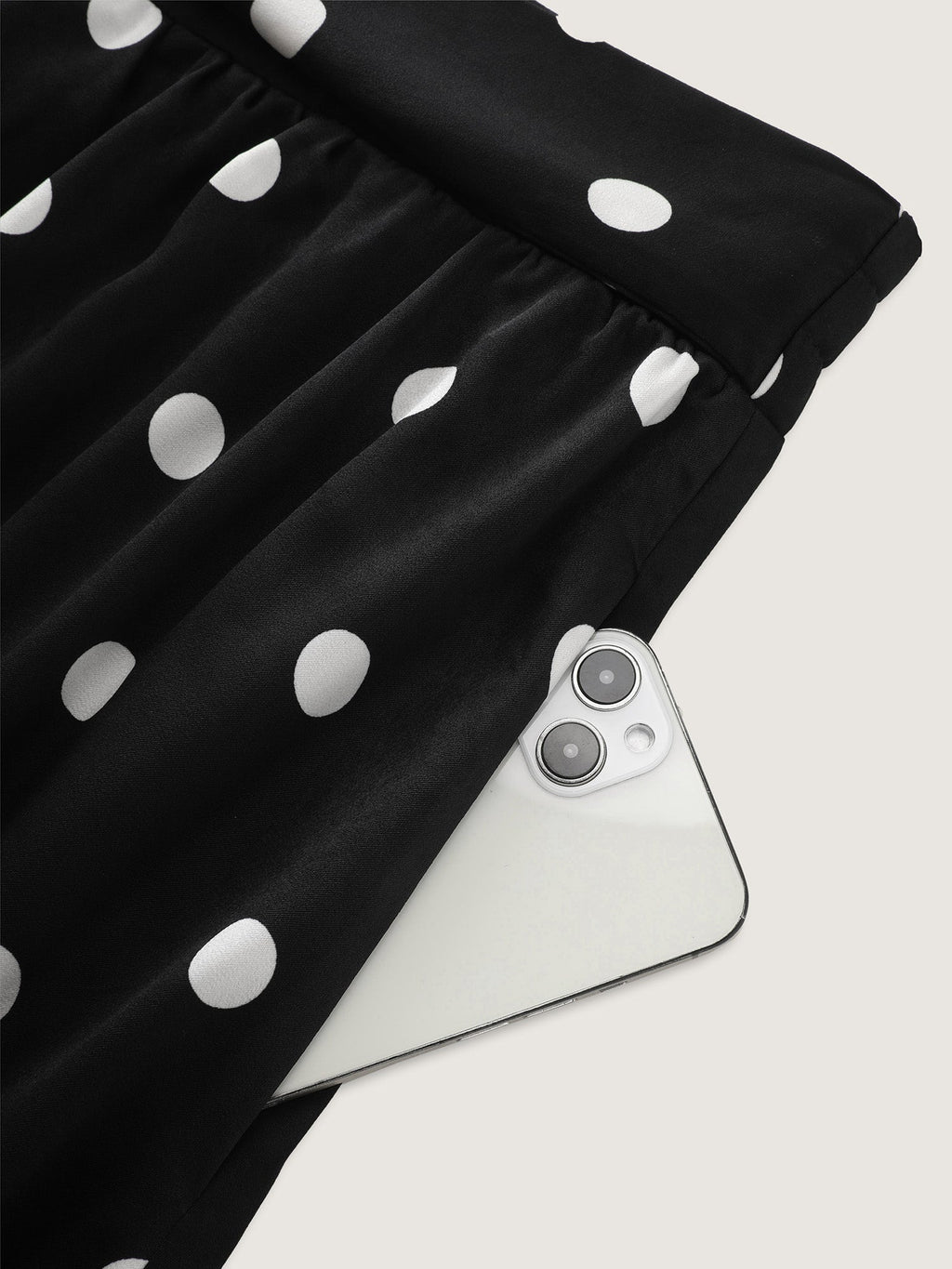 Polka Dot Charm Pleated Maxi Skirt