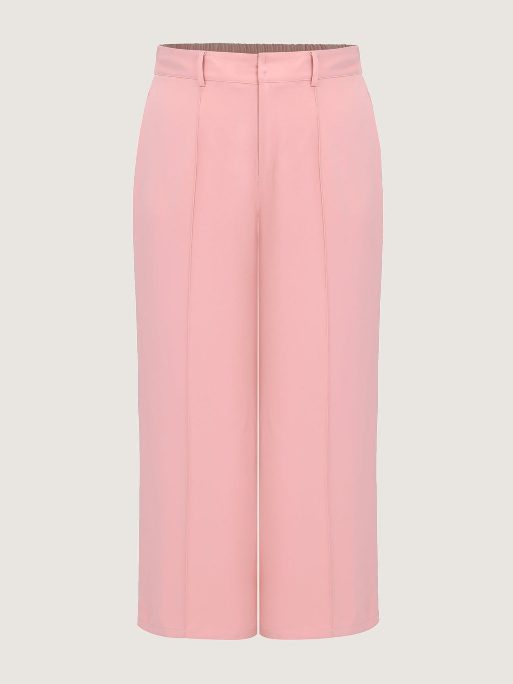 Seamed Curve-Friendly Plain Pants