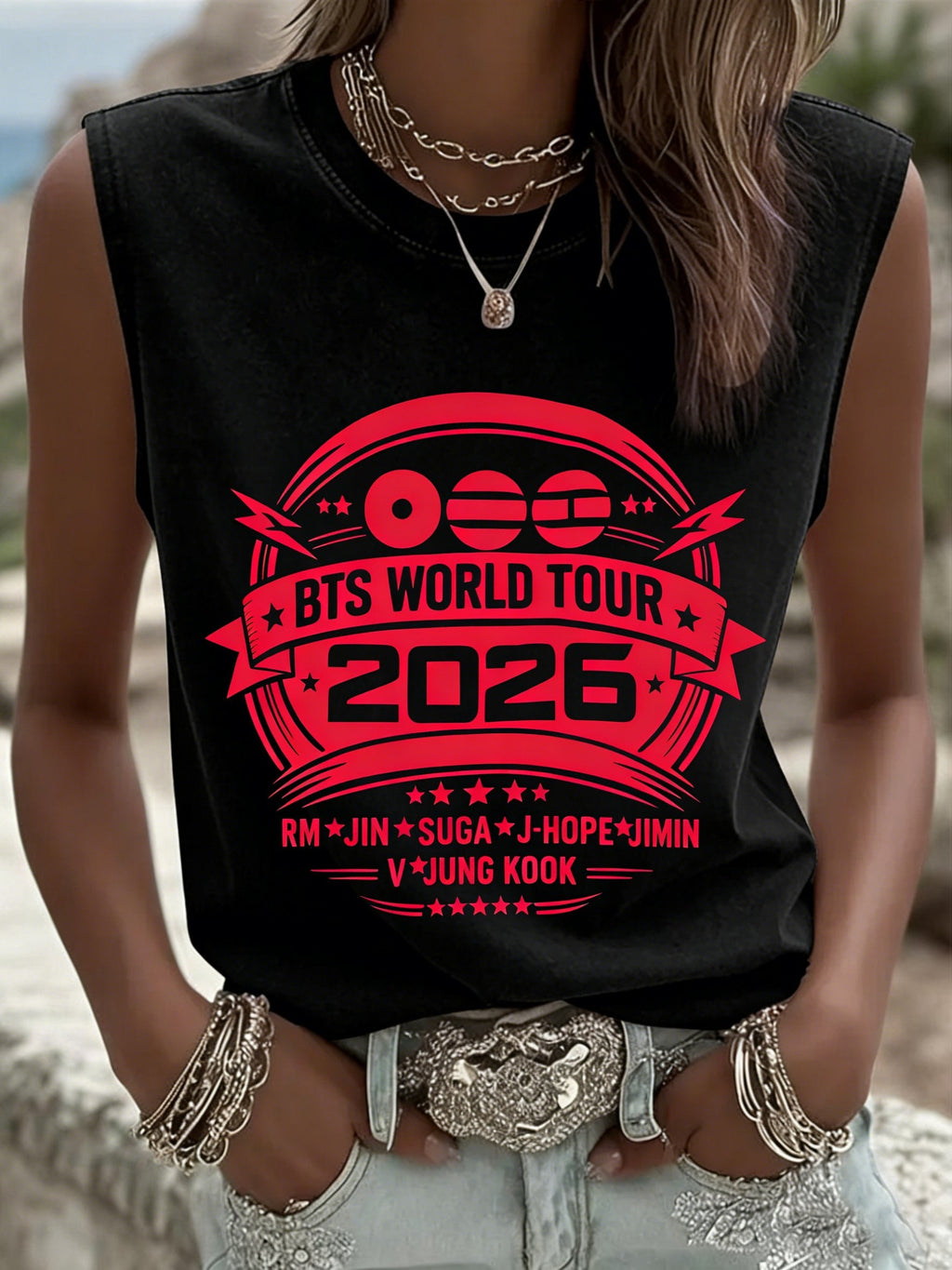 Women's 2026 Music Tour Printed T-shirt