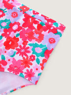 Floral Print Pockets Swim Dress