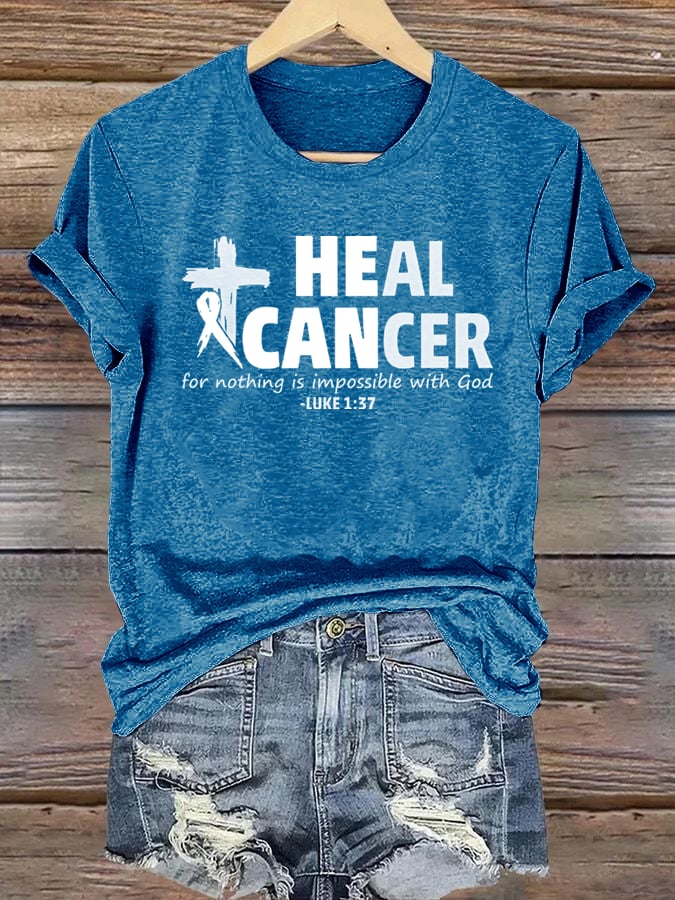Women's  Lung Cancer HEAL CANCER Classic T-Shirt