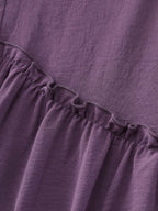 Drawstring Waist Ruffled Hem Pants