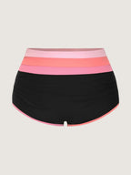 Color Contrast Stretchy Skinny-Fit Swim Bottoms