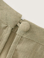 Cotton Linen Blend Sculpted Fit Tank Top