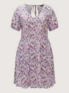 Supersoft Delicate Floral Lace Trim Mini Dress