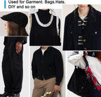 1.5 Yard Corduroy,100% Cotton Fabric by The Yard in Solid Color,57 Inches Wide Width,Soft Material for Sewing Material Apparel Cloth,Black Color