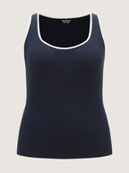 Stretchy Color Contrast Tank Top