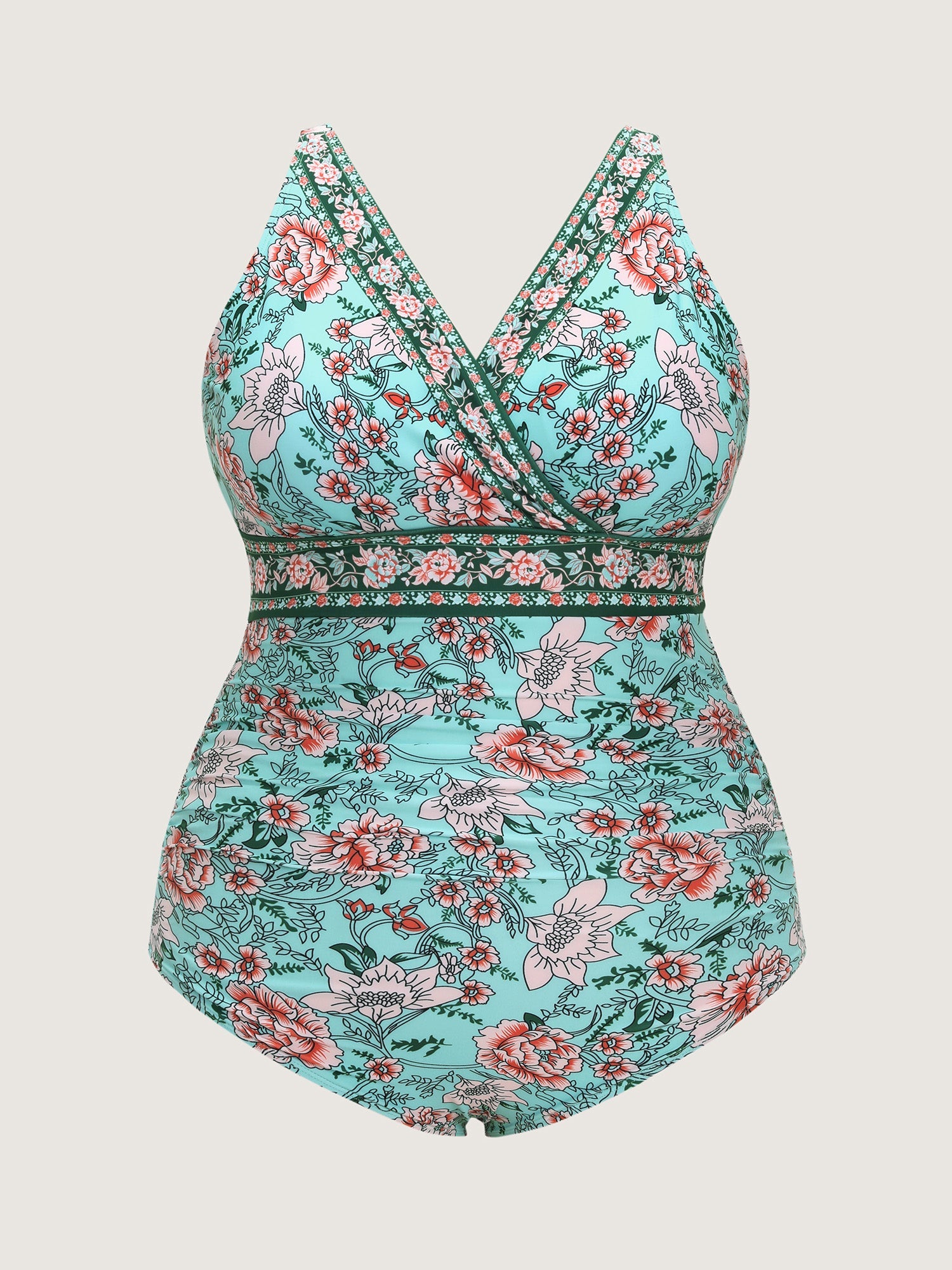 Floral Print Tummy-Control One-Piece Swimsuit