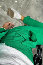 Women's Top Jacket & Elastic Pants Two-piece Set