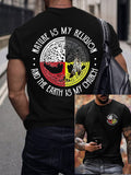Men's Nature Is My Religion And The Earth Is My Church Faith Printed Shirt