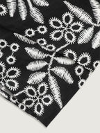 Floral Print Shirred Waist Textured Shorts