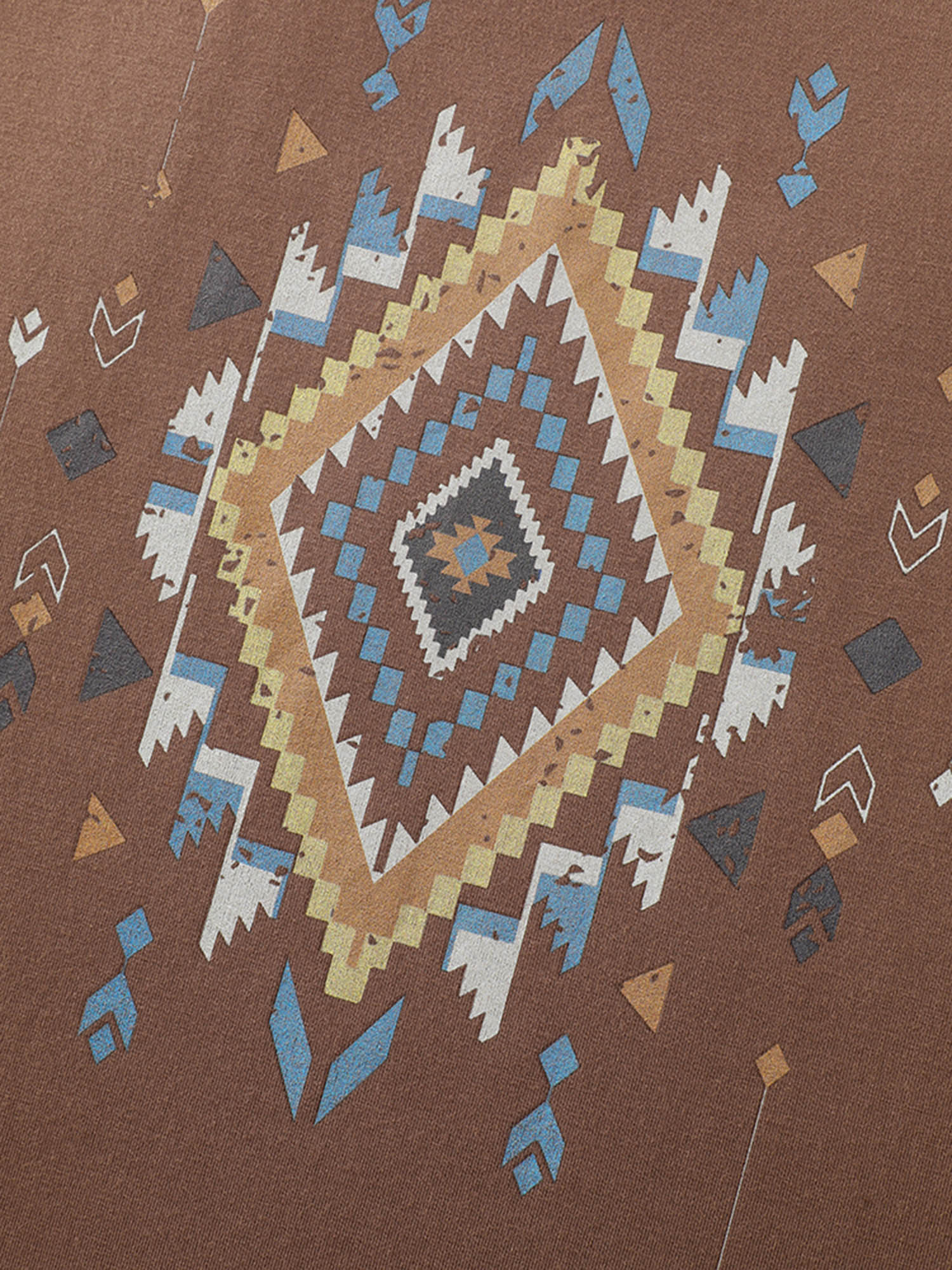 Supersoft Geometric Print Keyhole Neckline T-Shirt