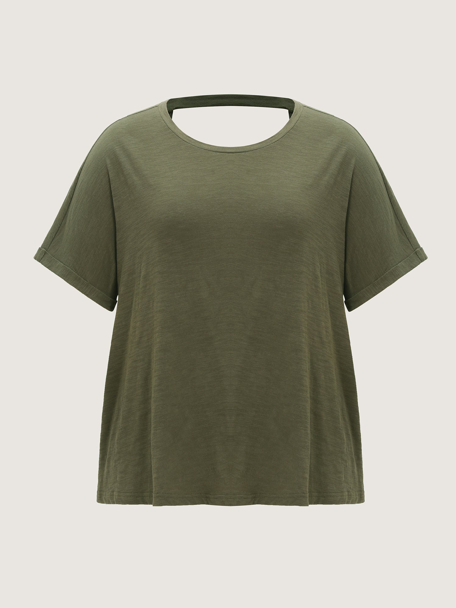 Cotton Open Back Detail T-Shirt