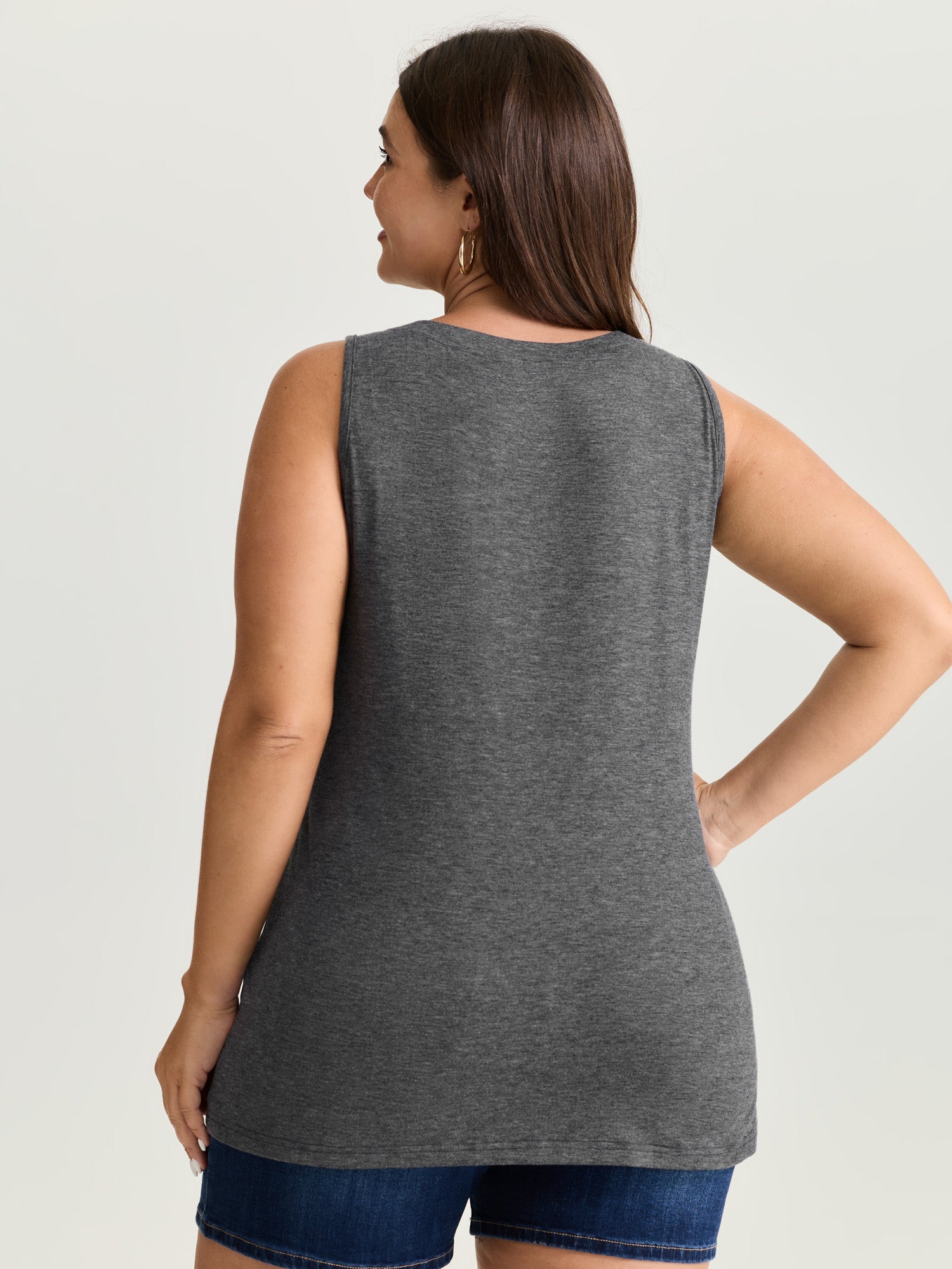 Supersoft Ocean Print Round Neck Tank Top