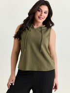 Supersoft Drawstring Neckline Tank Top