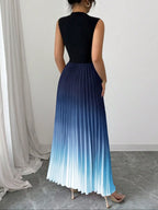 Women's Ombre Print Tank Dress, Elegant Sleeveless Dress for Party, Ladies' Clothes for All Seasons, Formal Dresses, Elegant Classy Flattering