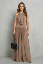 Solmèra – Draped halter elegance – Two piece set